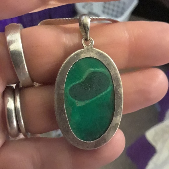 Green malachyt pendant - Picture 2 of 2